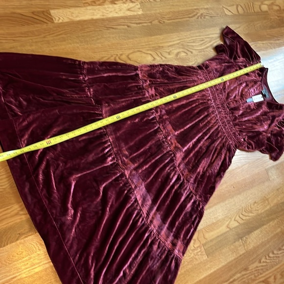 Anthropologie The Somerset Maxi Dress: Velvet Edition Red Size XL NWT - Picture 8 of 10